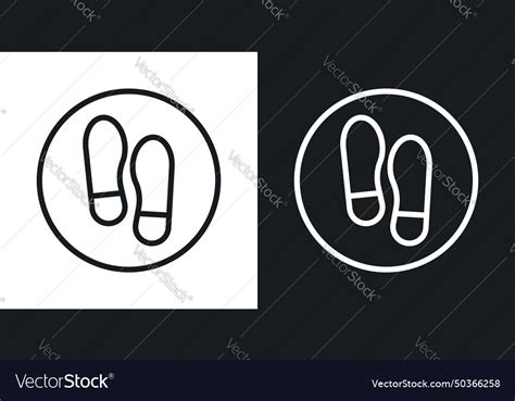 Imprint Soles Shoes Icon Set Footprint Step Vector Image