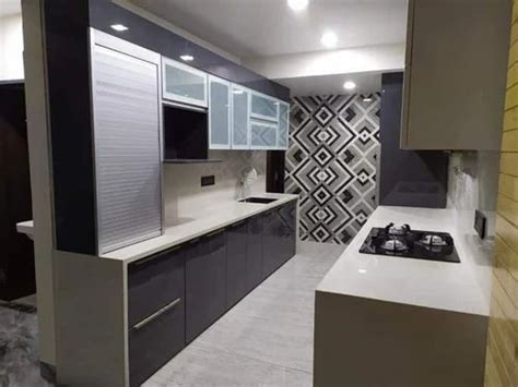 Lacquered Glass Modular Kitchen Service At Rs Sq Ft Acrylic