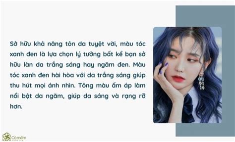 Bật mí màu tóc xanh đen hot trend thịnh hành nhất