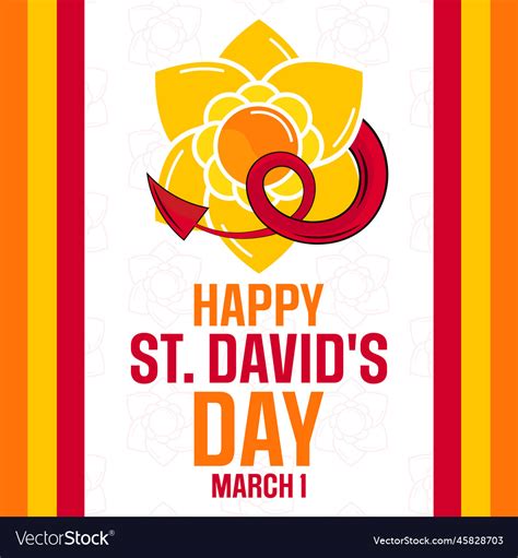 Happy St David S Day March 1 Royalty Free Vector Image