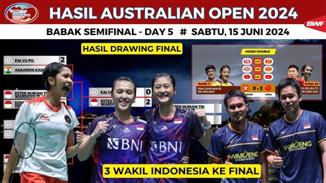 Hasil Semifinal Australian Open Hari Ini Jaga Asa Juara Wakil