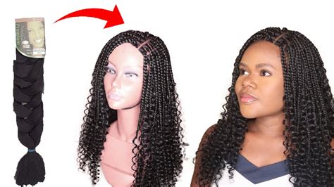 Braided Wig Tutorial Using Expression Braid Extension Goddess Box