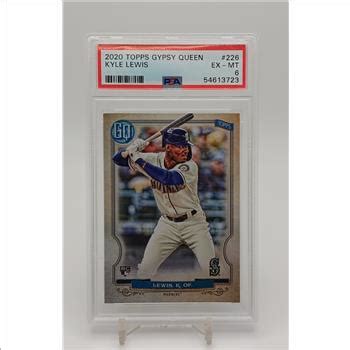 PSA Graded 2020 Topps Gypsy Queen 226 Kyle Lewis Rookie Card EX MT 6