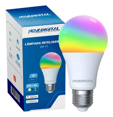 Lâmpada Led Wifi Inteligente NovaDigital 15w 3w Rgb Colorida Smart