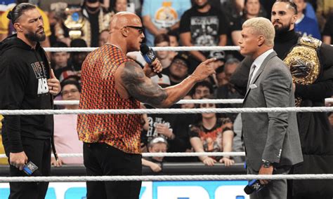 Wwe Smackdown Cody Rhodes Slaps The Rock As Wrestlemania Night