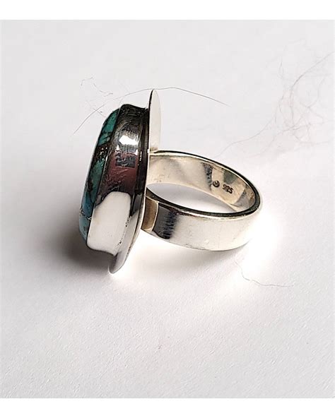 Bague Argent Et Turquoise