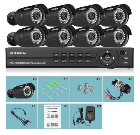 Floureon Security Camera Ntsc System Ahd Cameras P P Ch