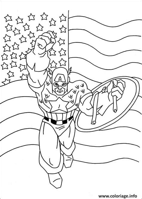 Coloriage Colorier Captain America Jecolorie