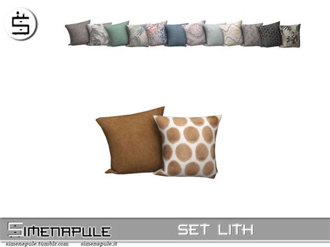 Simenapule S Set Lith Cushion 02 Sims 4 Cushions Lith