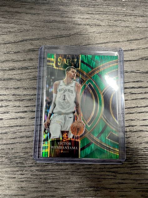 Panini Select Victor Wembanyama Green Shock Prizm Premier