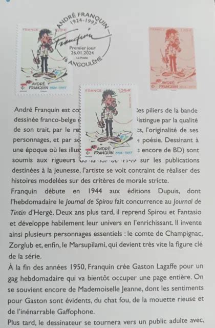 Encart Timbre Franquin France Dition Limit E Ex Eur