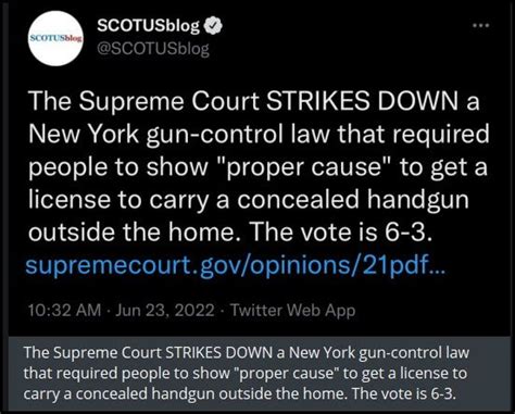 Supreme Court Strikes Down Ny Gun Law The True Great Awakening Blog