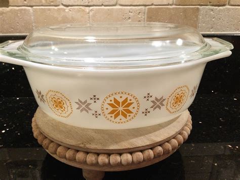 Vintage Pyrex Town And Country Oval Casserole Dishorange And Etsy