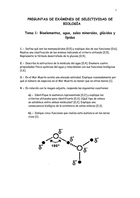 Preguntas Selectividad Biomoleculas Pdf