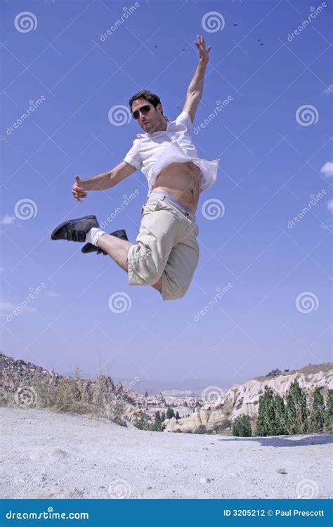 Man jumping in joy stock photo. Image of spirit, power - 3205212