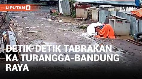 Mencekam Cctv Rekam Momen Tabrakan Ka Turangga Bandung Raya