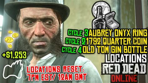 Red Dead Online Old Tom Gin Bottle Cycle 4 Aubrey Ring Cycle 3 And 1792