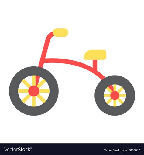 Tricycle Flat Icon Bike And Toy Royalty Free Vector Image