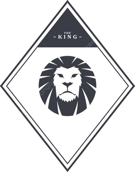 King Lion Endangered Species Logo Sign Vector Male Hair Logo Vector