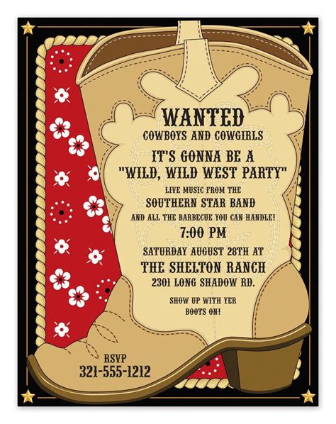 Western Invitation Templates