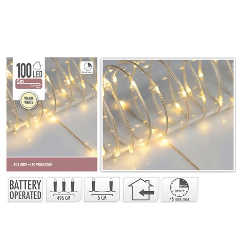 Guia De Luces Led 100 Lt Ww Con Temporizador Disco