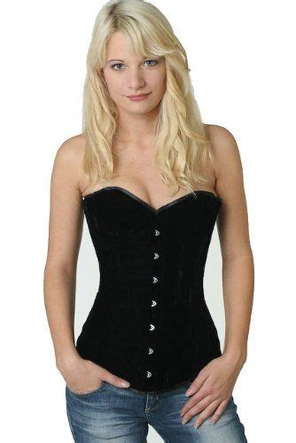 Fapedo Corset En Velours Plein Poitrine Noir Corset Femme Mode