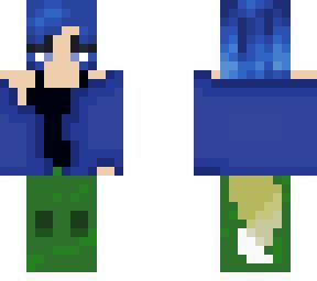 Blue haired wolf girl | Minecraft Skin