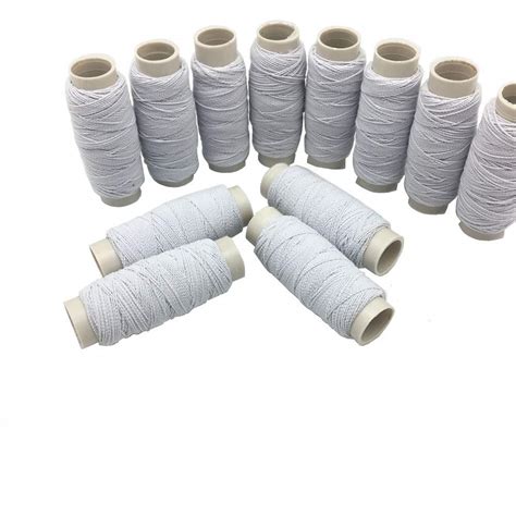 Fqtanju Round Shirring Elastic Craft Cord 12 Pcs White