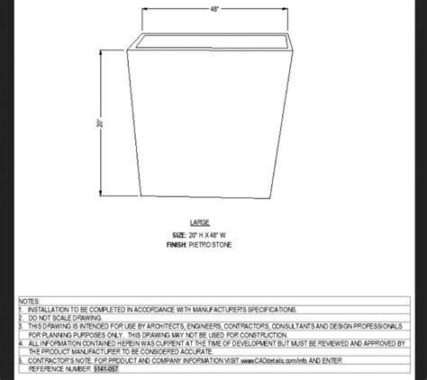 The Long Rectangular Pot Plan Detail Dwg File
