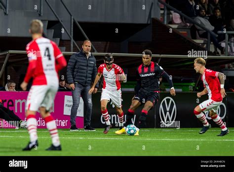 Emmen M Fc Emmen Coach Dick Lukkien During The Dutch Eredivisie