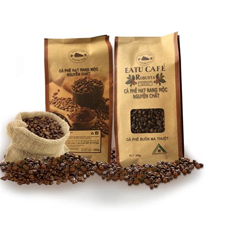 Cà Phê Hạt Robusta Rang Mộc Nguyên Chất Eatu Café R ...