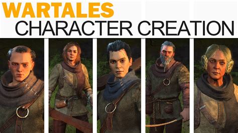 Wartales Character Creation All Classes Male Female Full