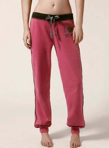 I Love My Pjs Cuffed Long Pants Pink Mix Boux Avenue Womens