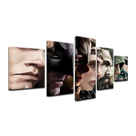 Justice League Movie 5 Panel Canvas Art Wall Decor Canvas Storm