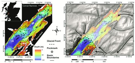 Maps of Loch Linnhe; (a) bathymetry of Loch Linnhe, location of ...