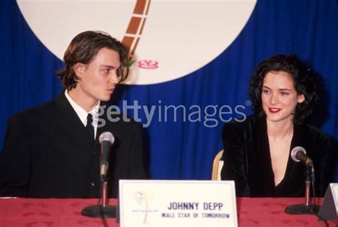 Johnny Depp and Winona Ryder at ShoWest 1990 - JOHNNY DEPP & WINONA ...