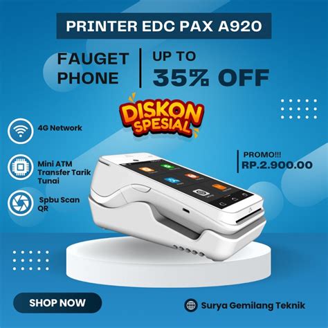 Jual Mesin Android Pos Kasir PAX A920 PRO Hausjo Android Mini PAX