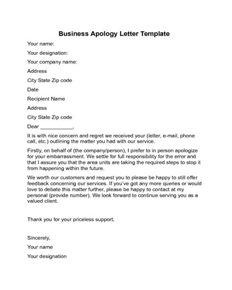 Personal Apology Letter Samples Database - Letter Template Collection