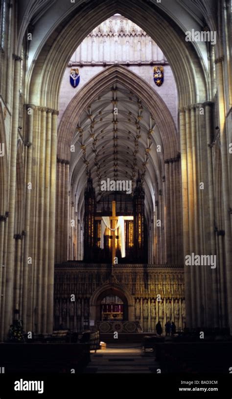 Inside York Minster Stock Photo Alamy