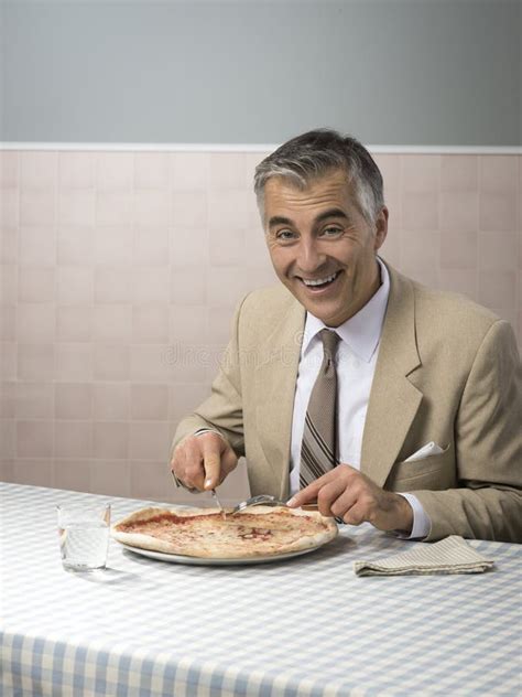 Businessman Having His Lunch Break Stock Image Image Of Meal Elegant