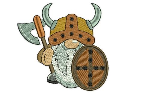 Viking Gnome Embroidery Design Odin Embroidery Designs