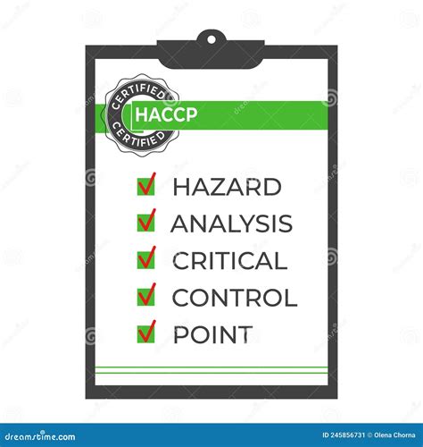 Haccp Hazard Analysis Critical Control Points Icon Vector Logo Template Stock Vector