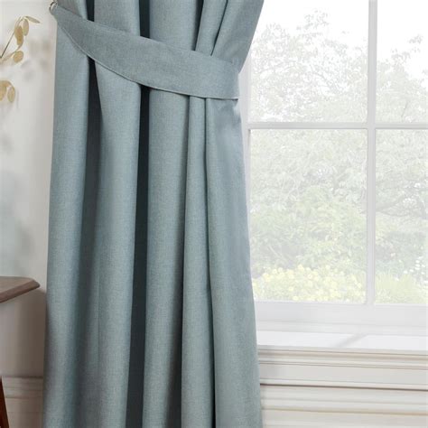 Sundour Eclipse Blackout Pencil Pleat Curtains Duck Egg Blue 90x72 Fully Lined Curtain Pair