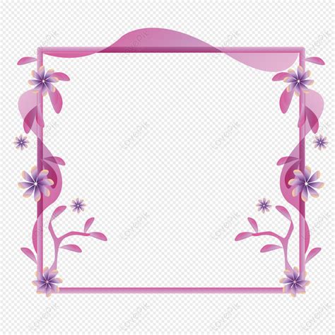 Pink Purple Plant Element Border Free PNG And Clipart Image For Free ...