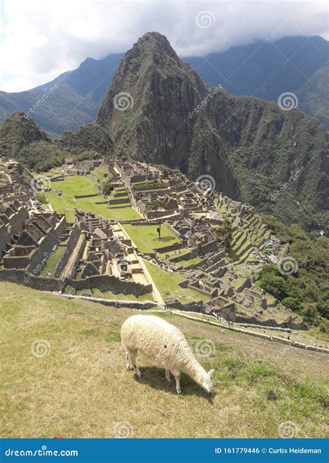 Machu Picchu Peru Ancient Incan Ruins Mountains and Scenery Stock Photo