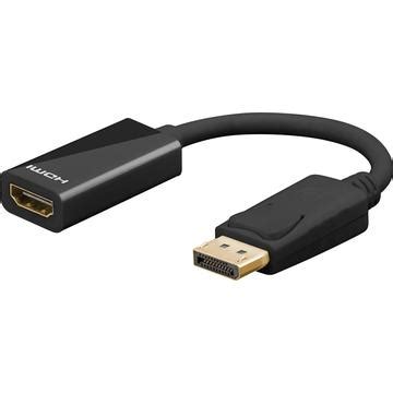 Goobay DisplayPort HDMI Adapter Cable Gold Plated Black