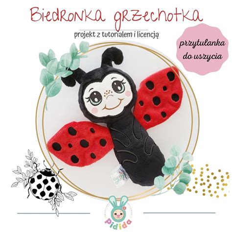 Biedronka grzechotka projekt na hafciarkę z licencją Pidida