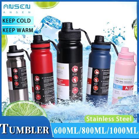 ANSEN Aqua Flask Tumbler Stainless Steel Double Wall Hot And Cold Vacuum Flask Sport