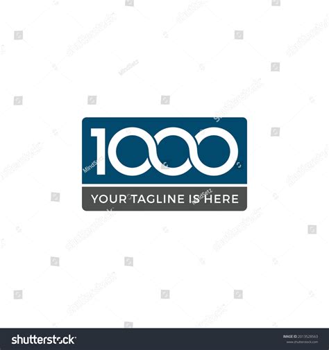 1000 Icon One Thousand Logo Design Stock Vector (Royalty Free ...