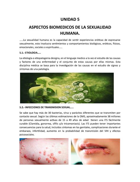 Unidad 5 Sexualidad Jsjajlskld Unidad 5 Aspectos Biomedicos De La